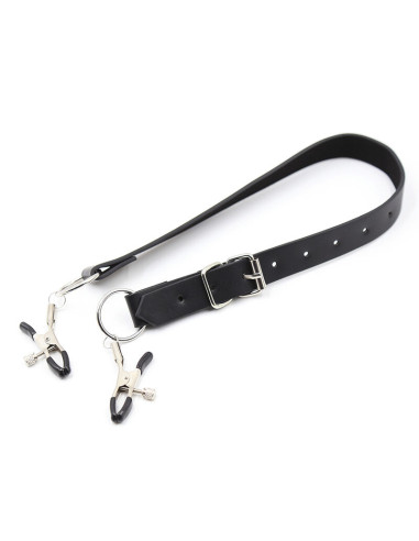 OHMAMA FETISH PINZAS CLITORIS CON CORREAS PIERNAS