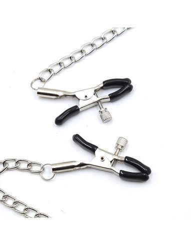 OHMAMA FETISH MORDAZA BOLA NEGRA CON PINZAS PEZONES