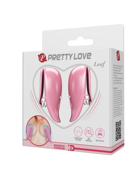 PRETTY LOVE LEAF PINZAS VIBRATORIAS PARA PEZONES ROSA PRETTY LOVE LEAF PINZAS VIBRATORIAS PARA PEZONES ROSA