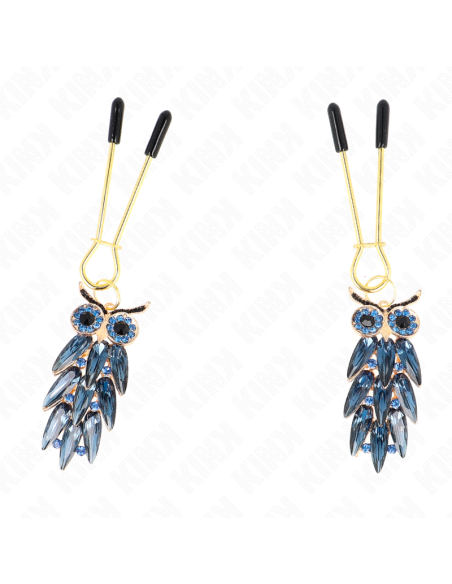 KINK PINZAS PARA PEZONES CON COLGANTE DE BUHO 6 CM KINK PINZAS PARA PEZONES CON COLGANTE DE BUHO 6 CM