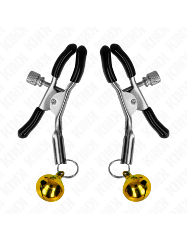 KINK PINZAS PARA PEZONES CON CAMPANILLA DORADA 6 CM