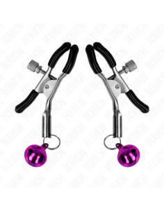 KINK PINZAS PARA PEZONES CON CAMPANILLA VIOLETA 6 CM 2
