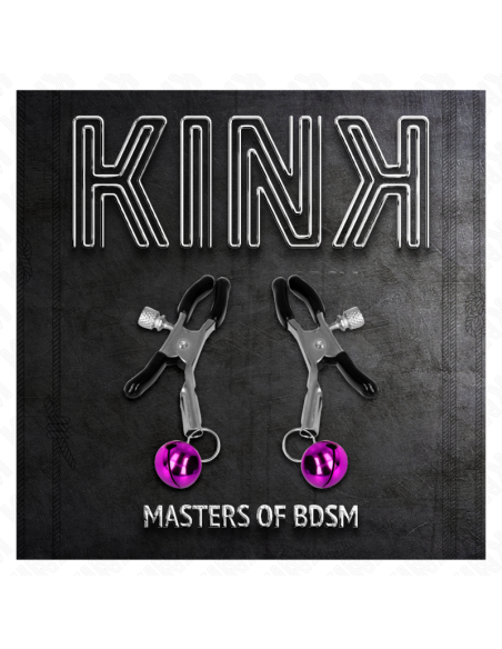 KINK PINZAS PARA PEZONES CON CAMPANILLA VIOLETA 6 CM KINK PINZAS PARA PEZONES CON CAMPANILLA VIOLETA 6 CM