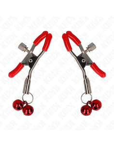 KINK PINZAS PARA PEZONES ROJAS CON DOBLE CAMPANILLA ROJO 6 CM 2