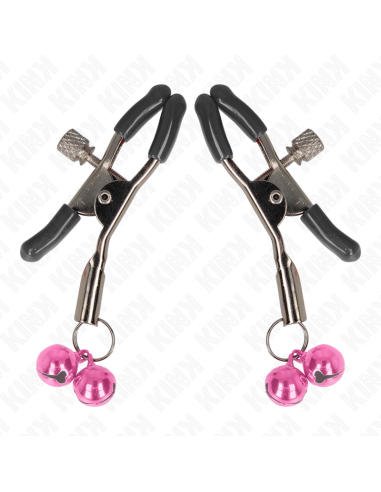KINK PINZAS PARA PEZONES CON DOBLE CAMPANILLA ROSA 6 CM