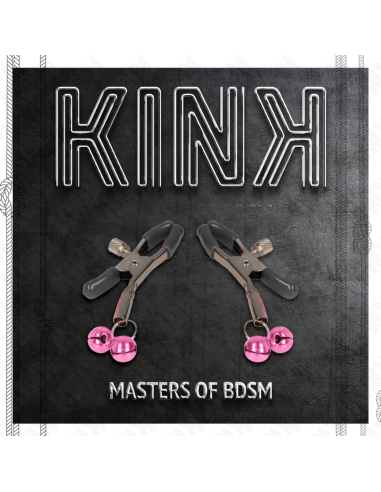 KINK PINZAS PARA PEZONES CON DOBLE CAMPANILLA ROSA 6 CM