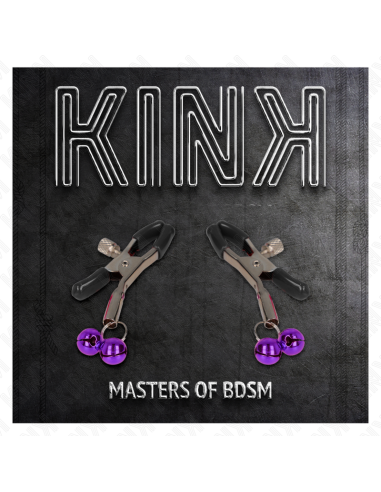 KINK PINZAS PARA PEZONES CON DOBLE CAMPANILLA VIOLETA 6 CM