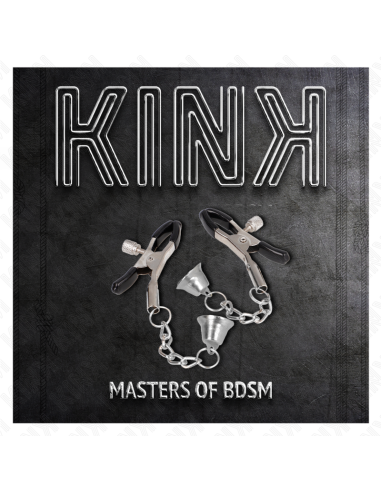 KINK PINZAS PARA PEZONES CON COLGANTE DE CAMPANA PLATEADO 6 CM