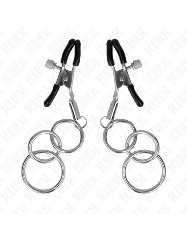 KINK PINZAS PARA PEZONES CON 3 AROS 6 CM