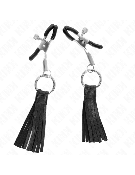 KINK PINZAS PARA PEZONES CON BORLAS DE POLIPIEL 6 CM KINK PINZAS PARA PEZONES CON BORLAS DE POLIPIEL 6 CM