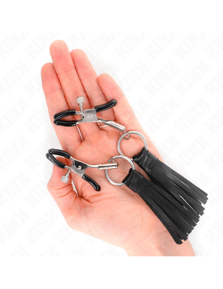 KINK PINZAS PARA PEZONES CON BORLAS DE POLIPIEL 6 CM KINK PINZAS PARA PEZONES CON BORLAS DE POLIPIEL 6 CM