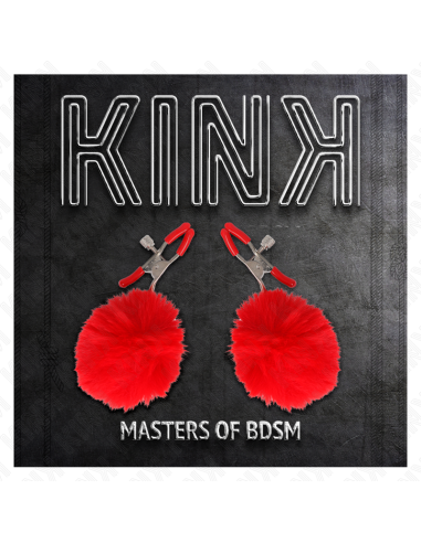 KINK PINZAS PARA PEZONES CON POMPON ROJO 6 CM