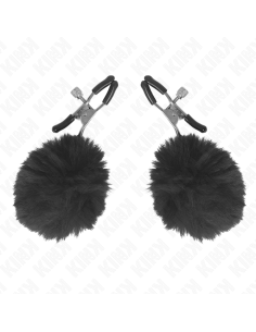 KINK PINZAS PARA PEZONES CON POMPON NEGRO 6 CM 2