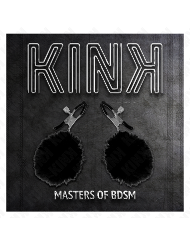 KINK PINZAS PARA PEZONES CON POMPON NEGRO 6 CM