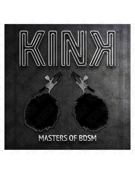 KINK PINZAS PARA PEZONES CON POMPON NEGRO 6 CM KINK PINZAS PARA PEZONES CON POMPON NEGRO 6 CM