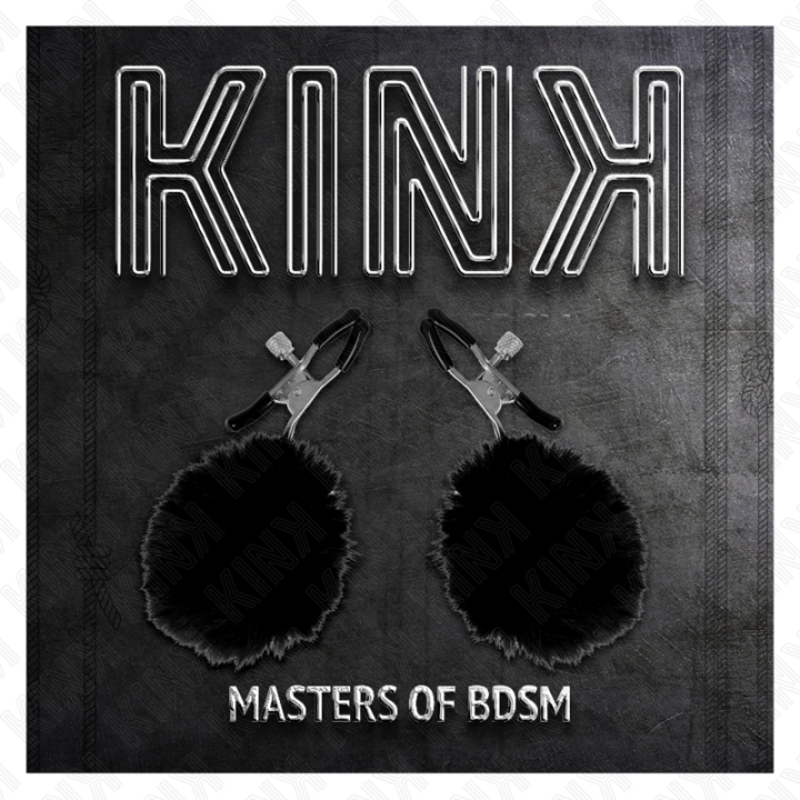 KINK PINZAS PARA PEZONES CON POMPON NEGRO 6 CM