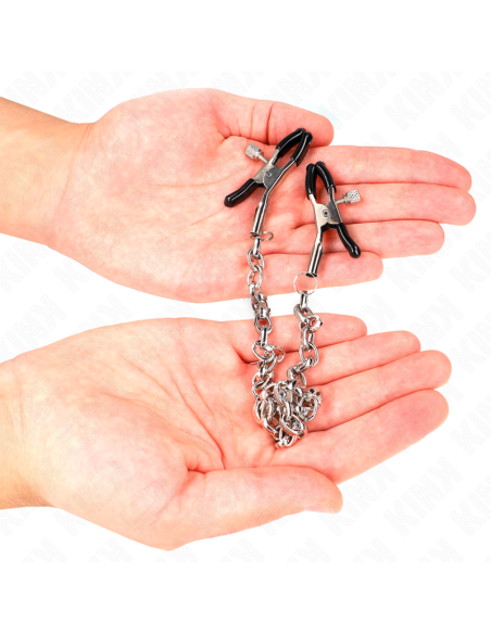 KINK PINZAS PARA PEZONES CON CADENA GRUESA 30 CM KINK PINZAS PARA PEZONES CON CADENA GRUESA 30 CM