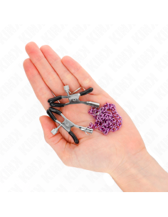 KINK PINZAS PARA PEZONES CON CADENA VIOLETA 30 CM 2