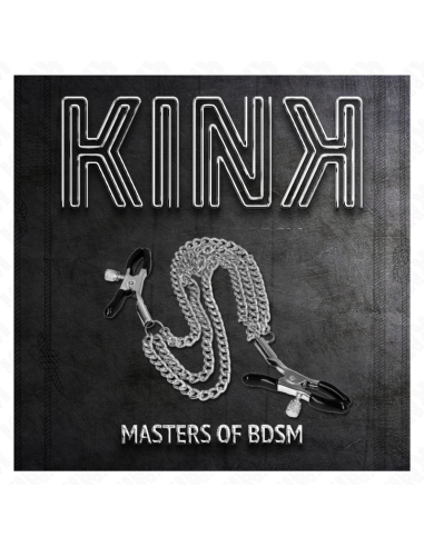 KINK PINZAS PARA PEZONES CON TRIPLE CADENA PLATEADO 20 23 28 CM