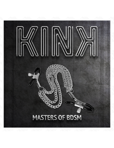 KINK PINZAS PARA PEZONES CON TRIPLE CADENA PLATEADO 20 23 28 CM KINK PINZAS PARA PEZONES CON TRIPLE CADENA PLATEADO 20 23 28 CM