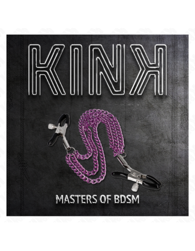 KINK PINZAS PARA PEZONES CON TRIPLE CADENA VIOLETA 20 23 28 CM