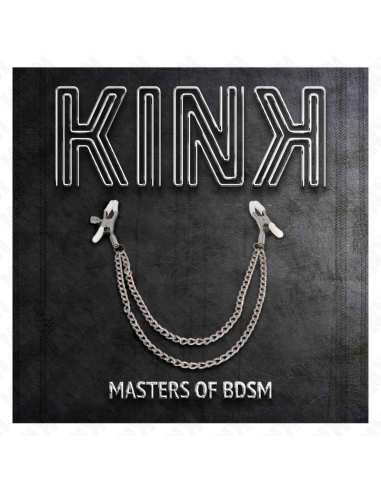 KINK PINZAS PARA PEZONES CON DOBLE CADENA FINA PLATEADO 20 23 CM