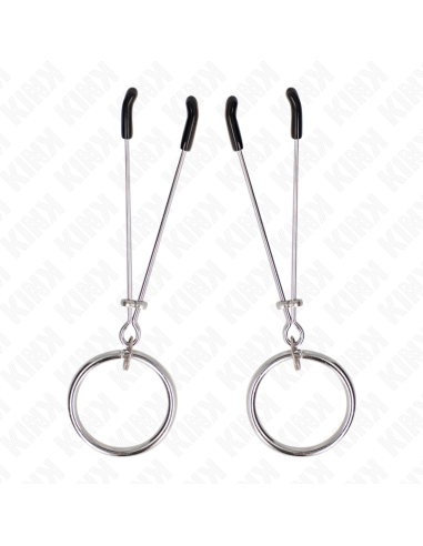 KINK PINZAS PARA PEZONES FINA CON ARO PLATEADO 7 CM