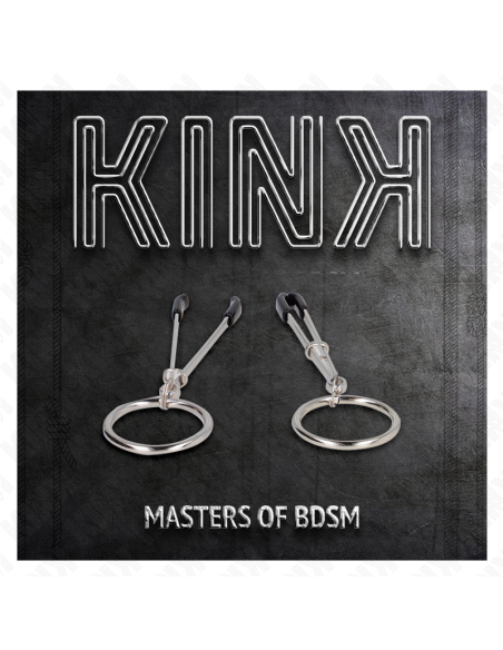 KINK PINZAS PARA PEZONES FINA CON ARO PLATEADO 7 CM KINK PINZAS PARA PEZONES FINA CON ARO PLATEADO 7 CM
