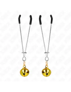 KINK PINZAS PARA PEZONES FINA CON CASCABEL DORADO 7 CM 2