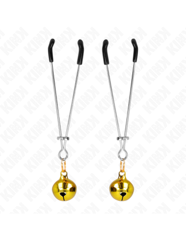 KINK PINZAS PARA PEZONES FINA CON CASCABEL DORADO 7 CM