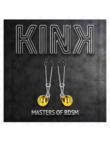 KINK PINZAS PARA PEZONES FINA CON CASCABEL DORADO 7 CM