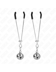 KINK PINZAS PARA PEZONES FINA CON CASCABEL PLATEADO 7 CM 2