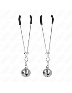 KINK PINZAS PARA PEZONES FINA CON CASCABEL PLATEADO 7 CM 2
