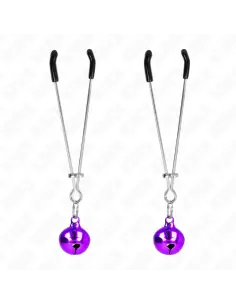KINK PINZAS PARA PEZONES FINA CON CASCABEL VIOLETA 7 CM 2