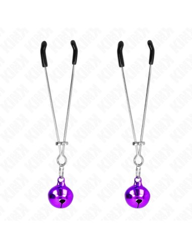 KINK PINZAS PARA PEZONES FINA CON CASCABEL VIOLETA 7 CM