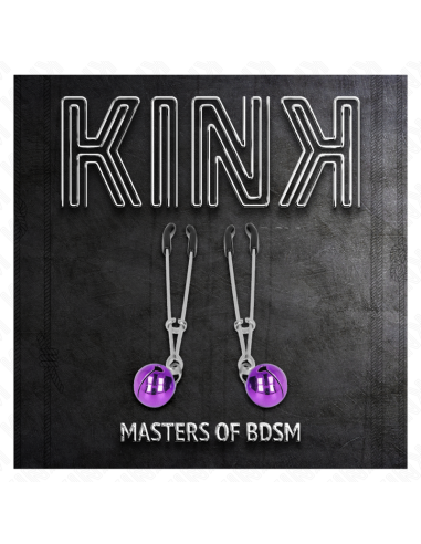 KINK PINZAS PARA PEZONES FINA CON CASCABEL VIOLETA 7 CM