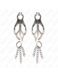 KINK PINZAS PARA PEZONES ESTILO JAPONES CON CADENAS PLATEADO 2