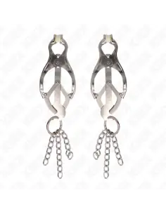 KINK PINZAS PARA PEZONES ESTILO JAPONES CON CADENAS PLATEADO 2