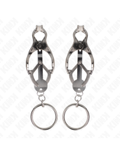 KINK PINZAS PARA PEZONES ESTILO JAPONES CON AROS PLATEADO 2