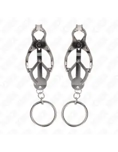KINK PINZAS PARA PEZONES ESTILO JAPONES CON AROS PLATEADO 2