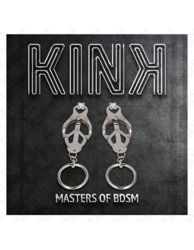 KINK PINZAS PARA PEZONES ESTILO JAPONES CON AROS PLATEADO