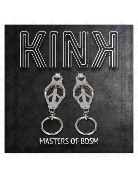 KINK PINZAS PARA PEZONES ESTILO JAPONES CON AROS PLATEADO KINK PINZAS PARA PEZONES ESTILO JAPONES CON AROS PLATEADO