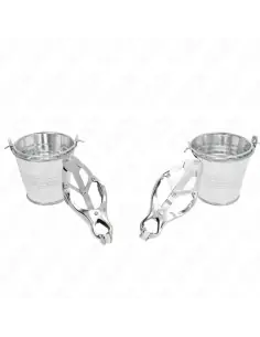 KINK PINZAS PARA PEZONES ESTILO JAPONES CON CUBOS PLATEADO 2