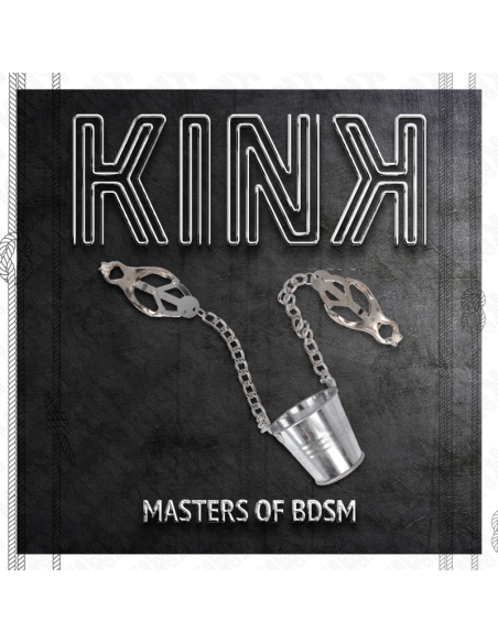 KINK PINZAS PARA PEZONES CON CUBO PLATEADO KINK PINZAS PARA PEZONES CON CUBO PLATEADO