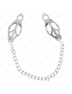 KINK PINZAS PARA PEZONES ESTILO JAPONES CON CADENA PLATEADO 30 CM