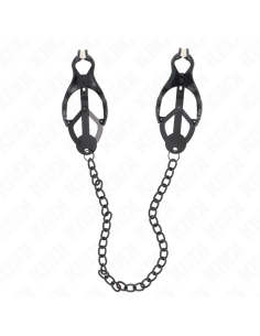 KINK PINZAS PARA PEZONES ESTILO JAPONES CON CADENA NEGRO 30 CM 2