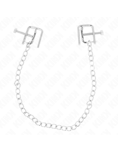 KINK PINZAS PARA PEZONES COMPRESORA TORNILLO DE BANCO CON CADENA 30 CM