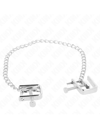 KINK PINZAS PARA PEZONES COMPRESORA TORNILLO DE BANCO CON CADENA 30 CM