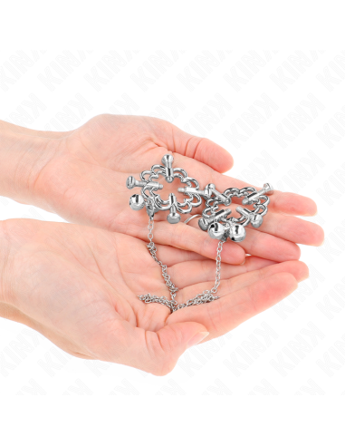 KINK PINZAS PARA PEZONES FLOR METALICA CON CADENA