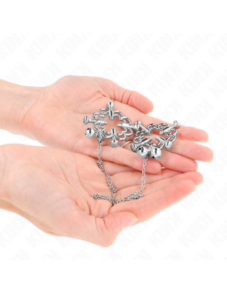 KINK PINZAS PARA PEZONES FLOR METALICA CON CADENA KINK PINZAS PARA PEZONES FLOR METALICA CON CADENA